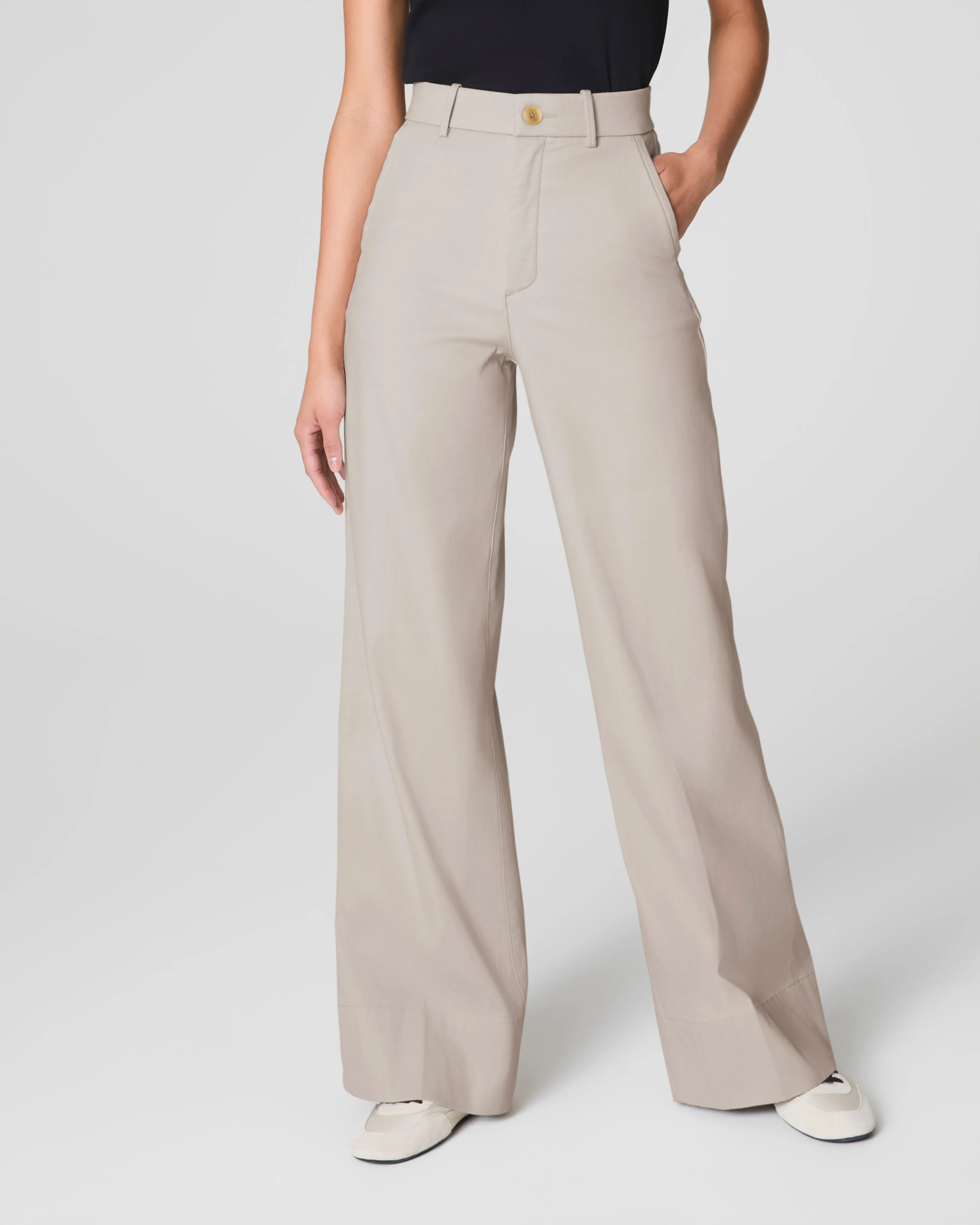 SPANXsupersmooth™ Stretch Twill Wide Leg Pant