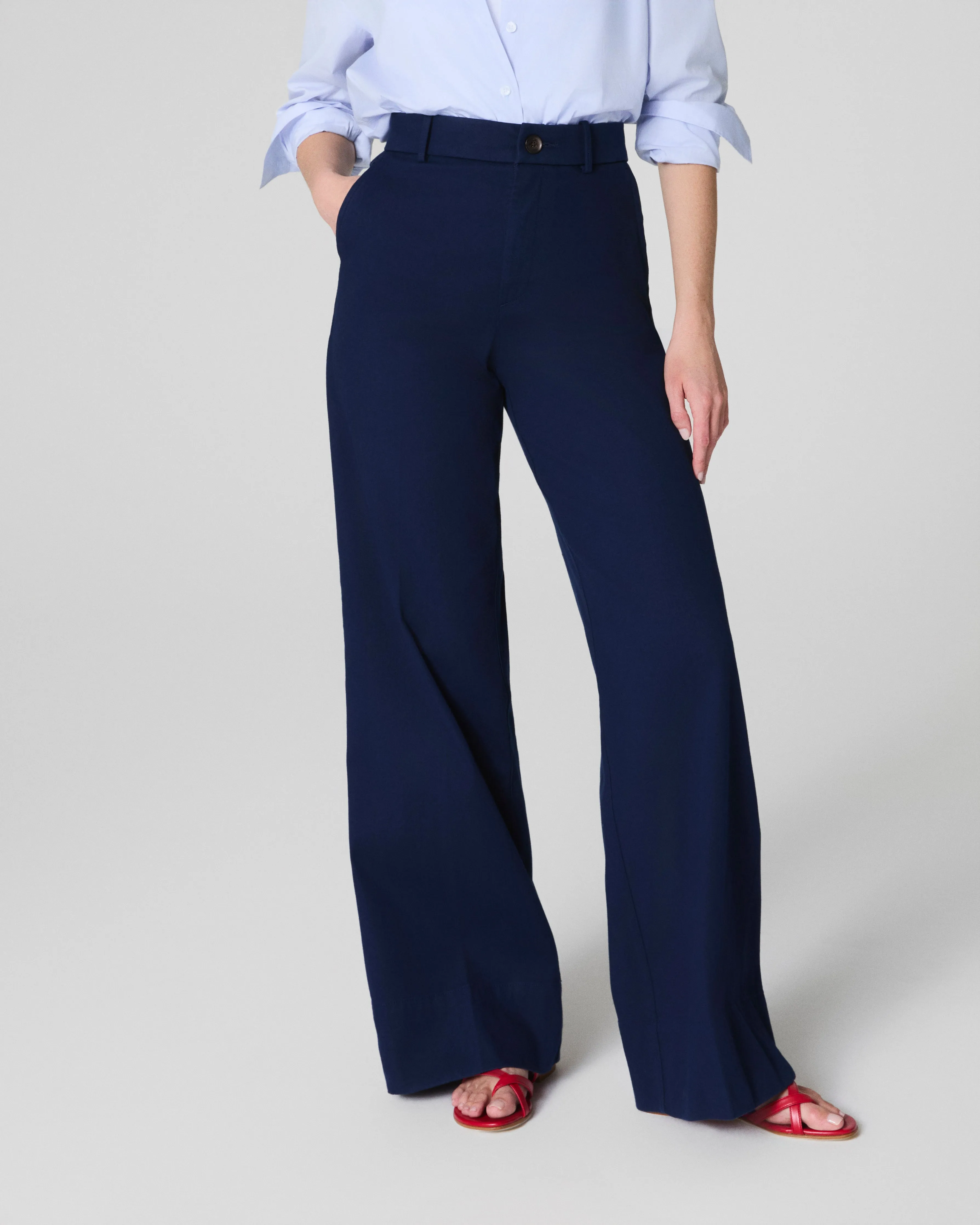 SPANXsupersmooth™ Stretch Twill Wide Leg Pant