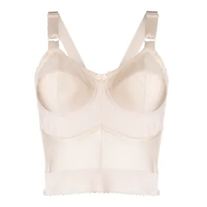 Style 7808 | Embroidered Soft Cup Long Line Bra - Fawn