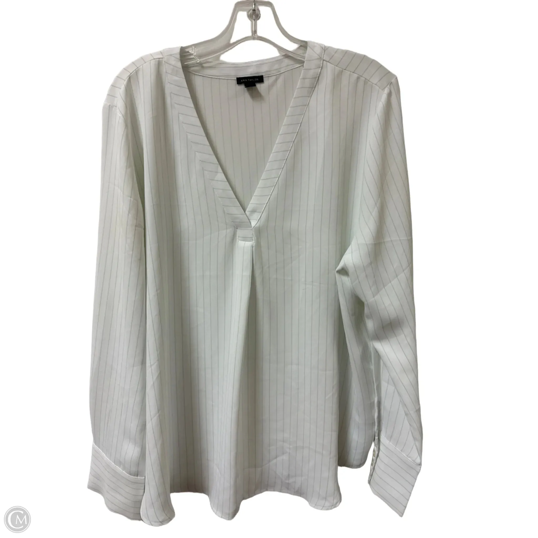 Top Long Sleeve By Ann Taylor In Green, Size: Xl