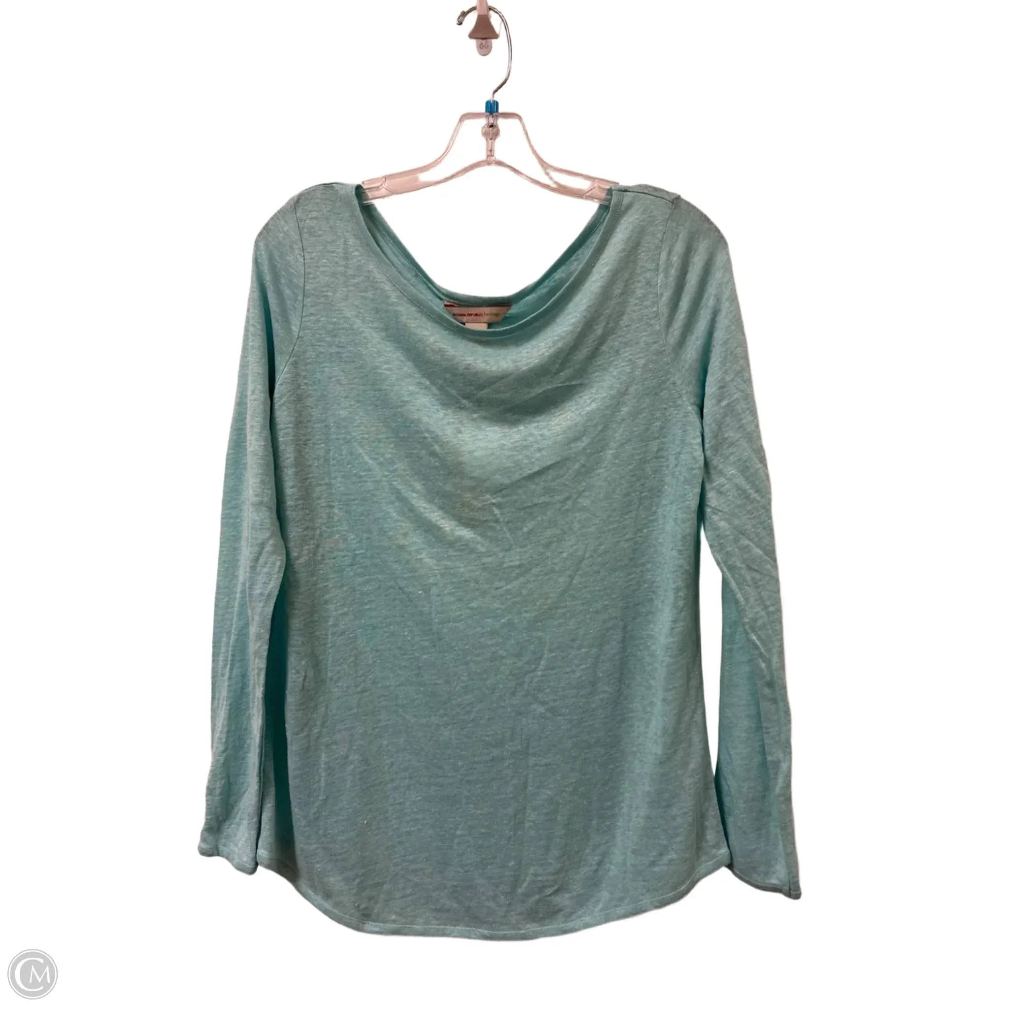 Top Long Sleeve By Banana Republic In Blue, Size: S