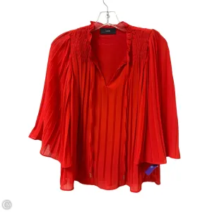 Top Long Sleeve By Clothes Mentor In Red, Size: S