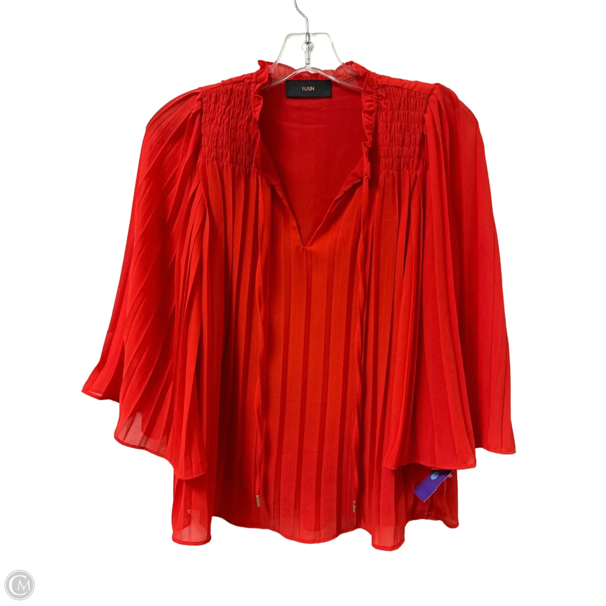 Top Long Sleeve By Clothes Mentor In Red, Size: S