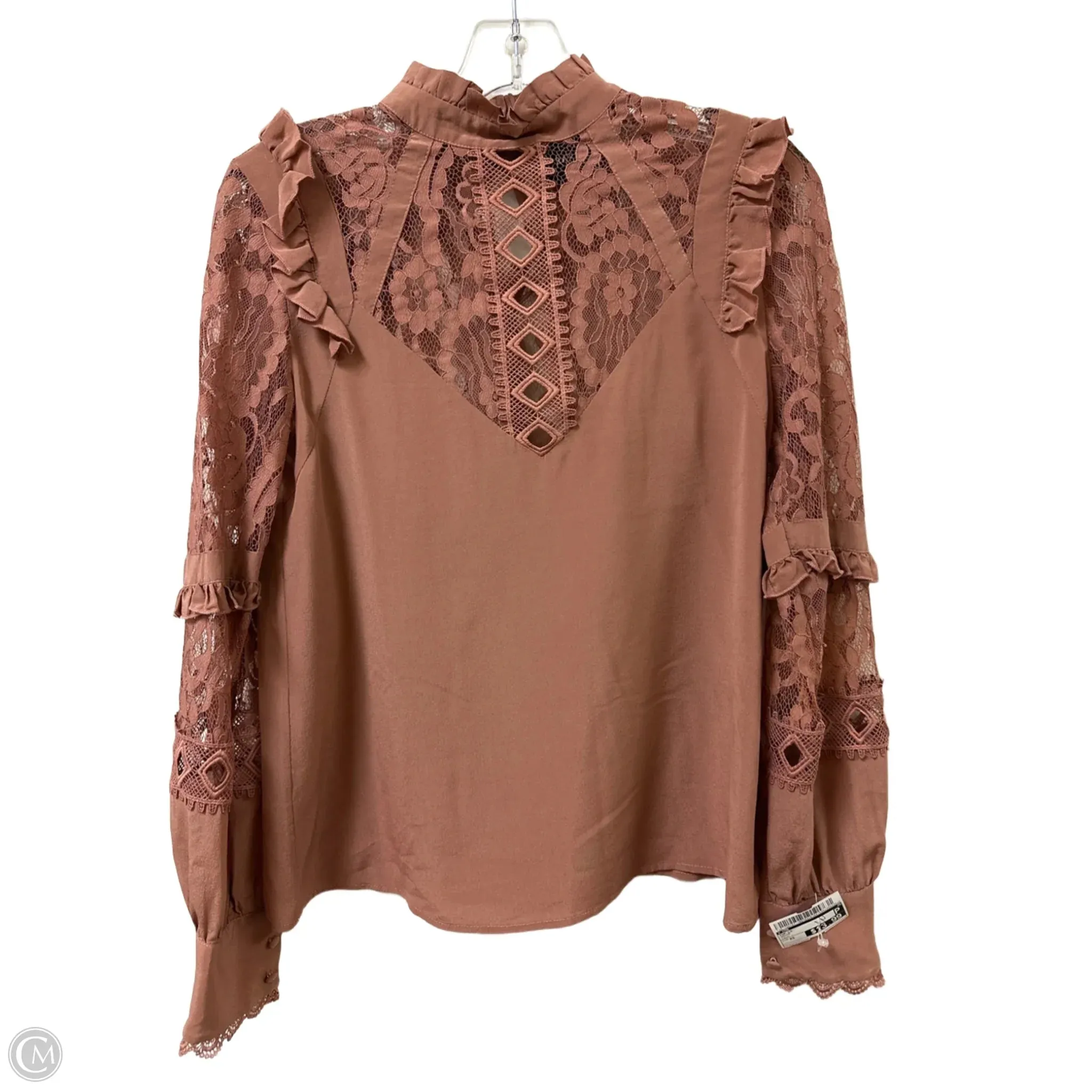 Top Long Sleeve By Cmb In Mauve, Size: Xs