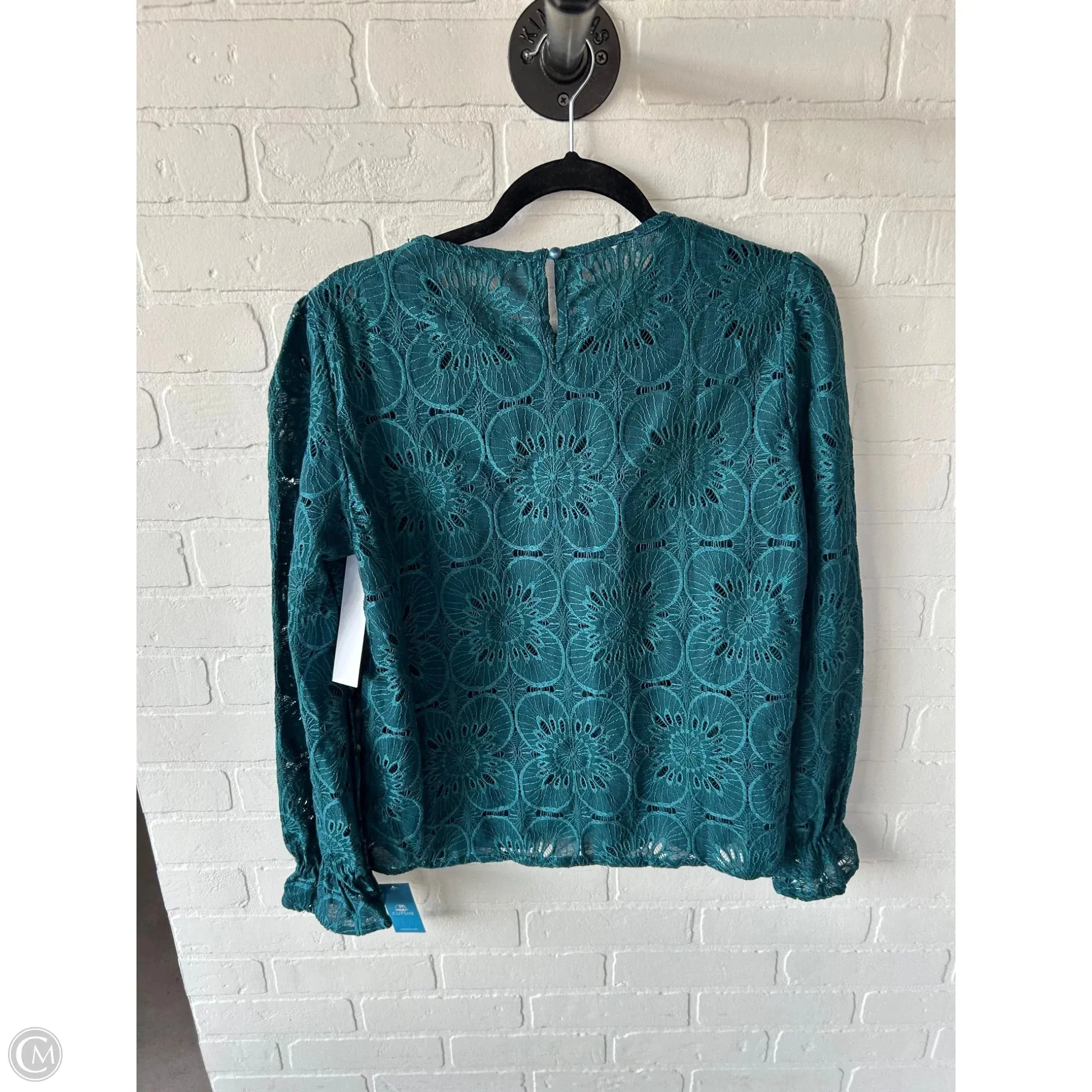 Top Long Sleeve By Cupshe In Green, Size: L