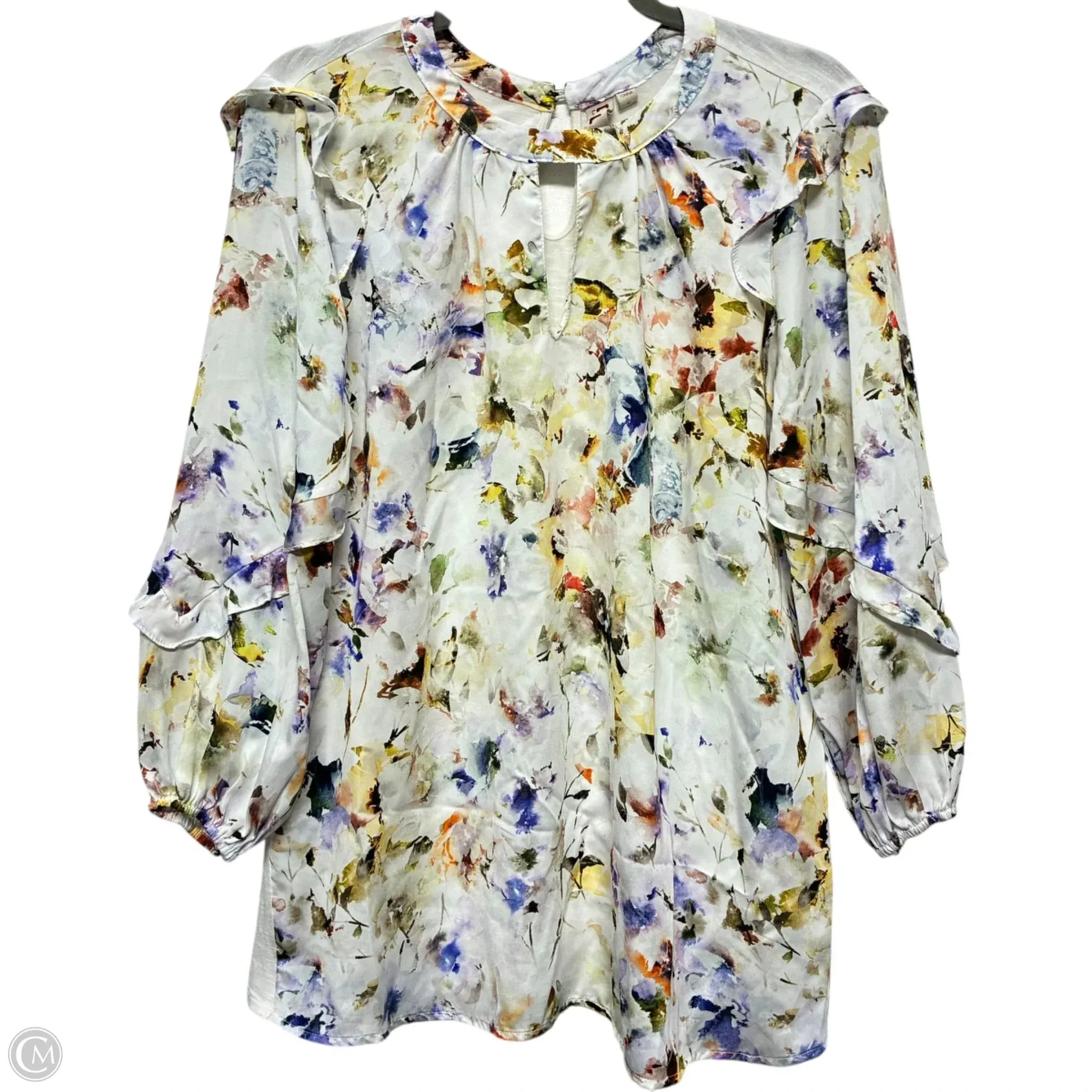 Top Long Sleeve By Dolan Left Coast In Floral Print, Size: M