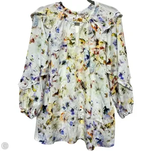 Top Long Sleeve By Dolan Left Coast In Floral Print, Size: M