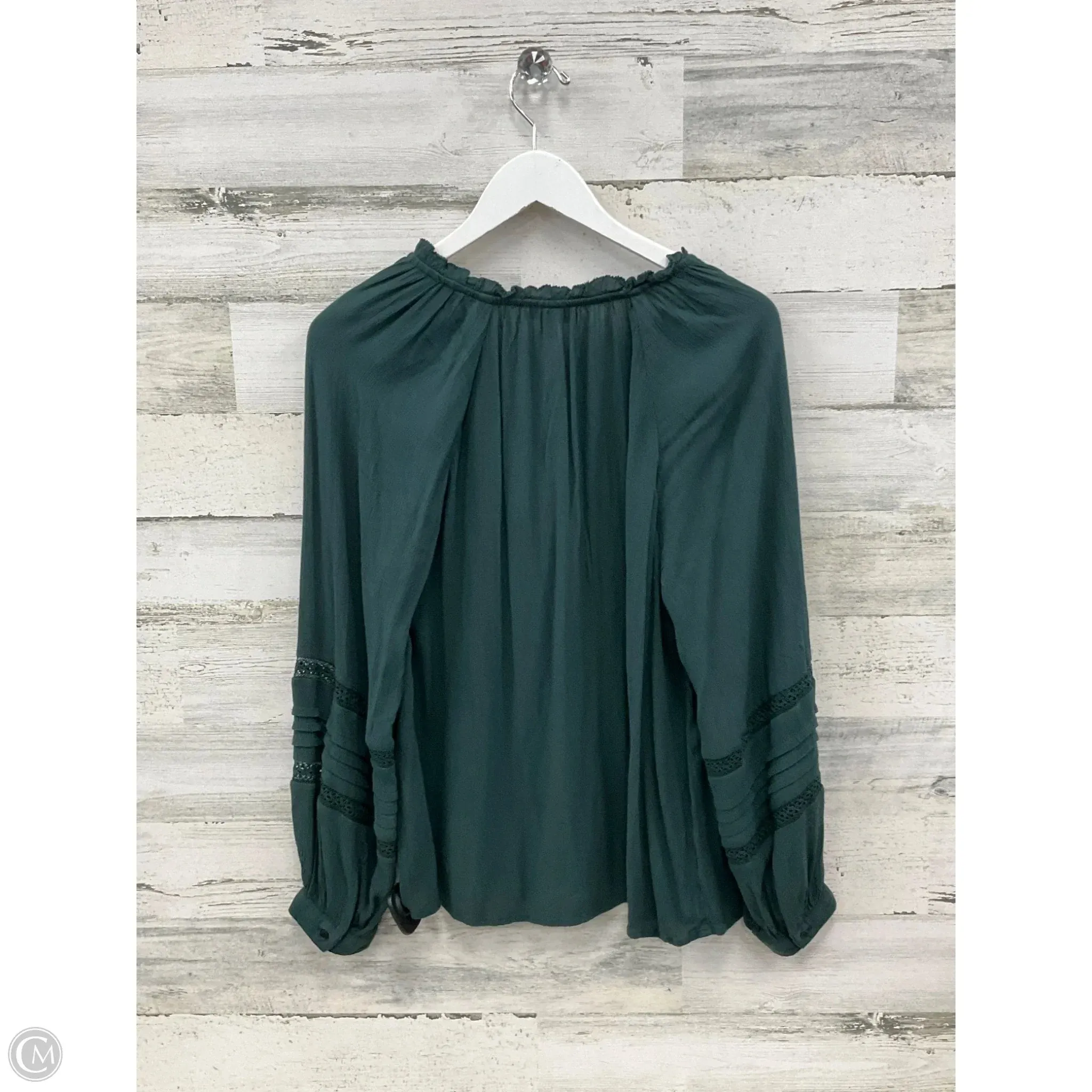Top Long Sleeve By Knox Rose In Green, Size: S