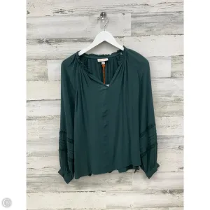 Top Long Sleeve By Knox Rose In Green, Size: S