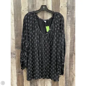 Top Long Sleeve By Old Navy In Blue & White, Size: Xxl