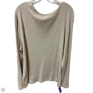 Top Long Sleeve By Talbots In Cream, Size: 3x