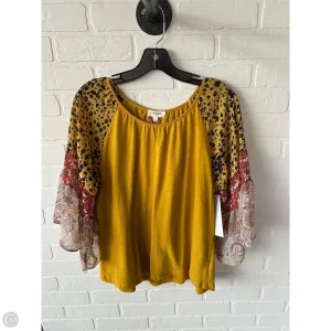 Top Long Sleeve By Umgee In Yellow, Size: S
