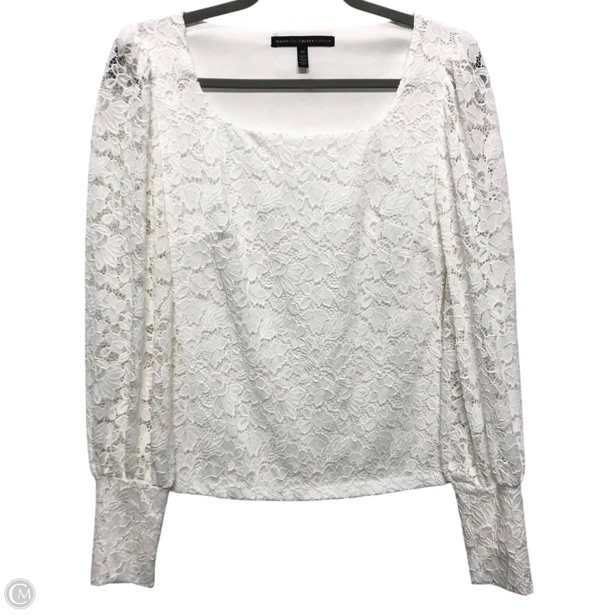 Top Long Sleeve By White House Black Market In White, Size: Xs