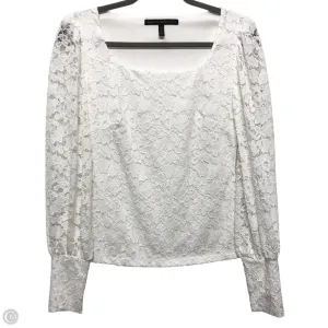 Top Long Sleeve By White House Black Market In White, Size: Xs