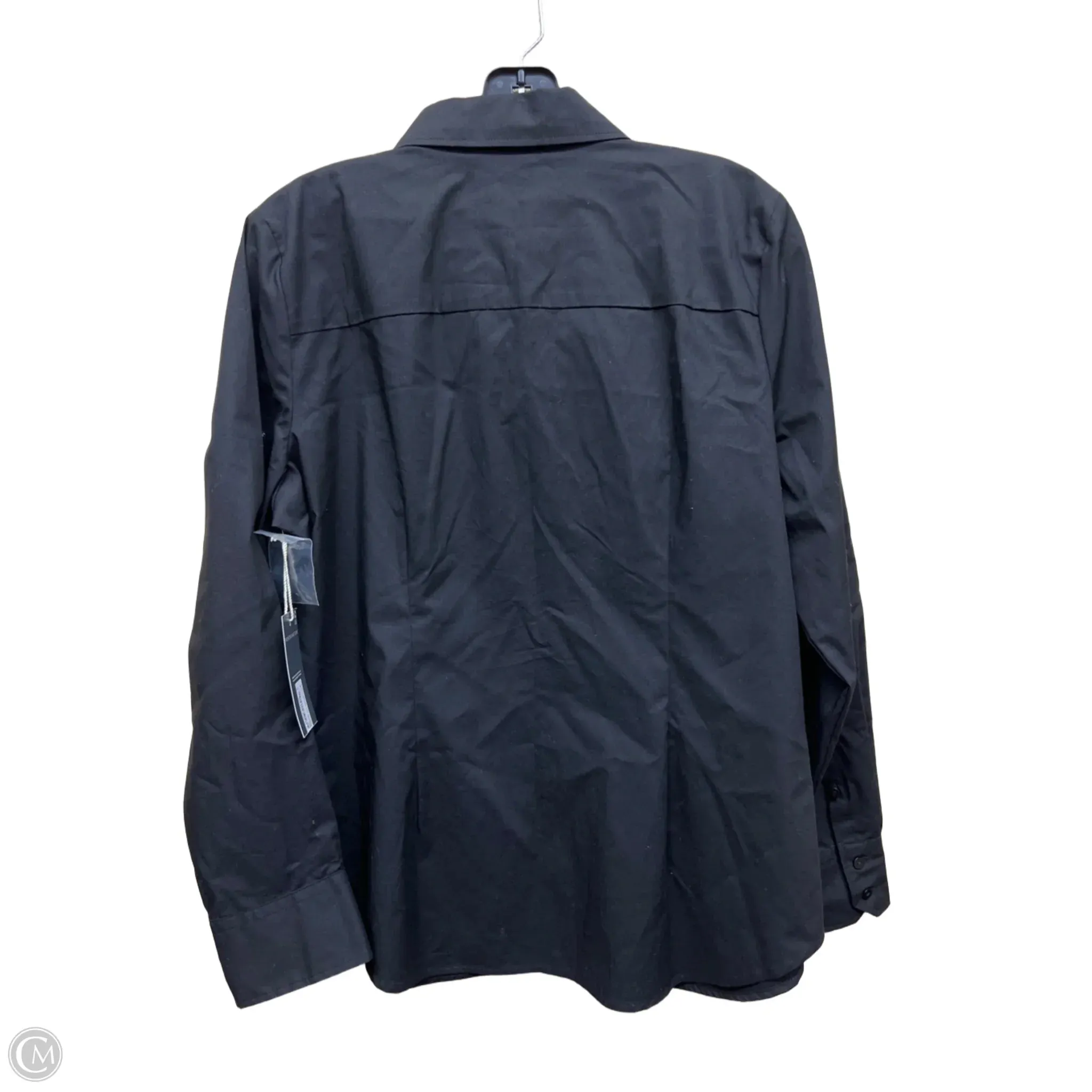 Top Long Sleeve By Worthington In Black, Size: L