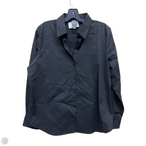 Top Long Sleeve By Worthington In Black, Size: L