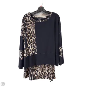 Tunic Long Sleeve By Clothes Mentor In Animal Print, Size: Xl