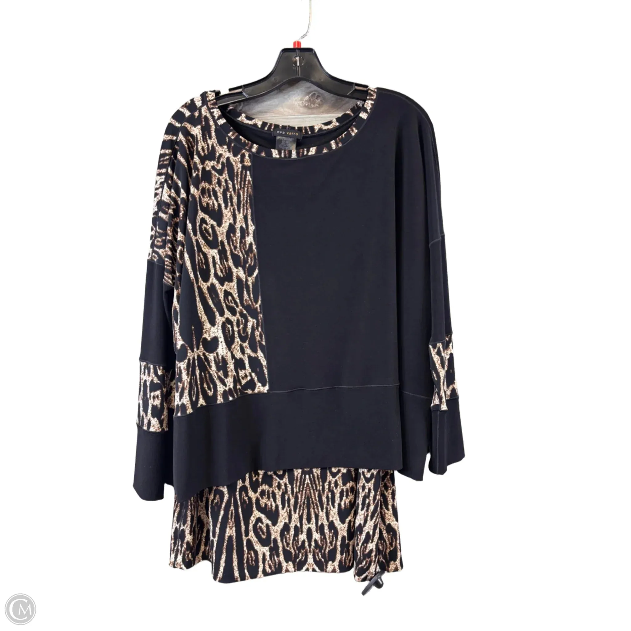 Tunic Long Sleeve By Clothes Mentor In Animal Print, Size: Xl