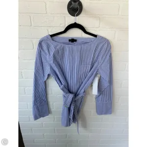Tunic Long Sleeve By J. Crew In Blue & White, Size: S