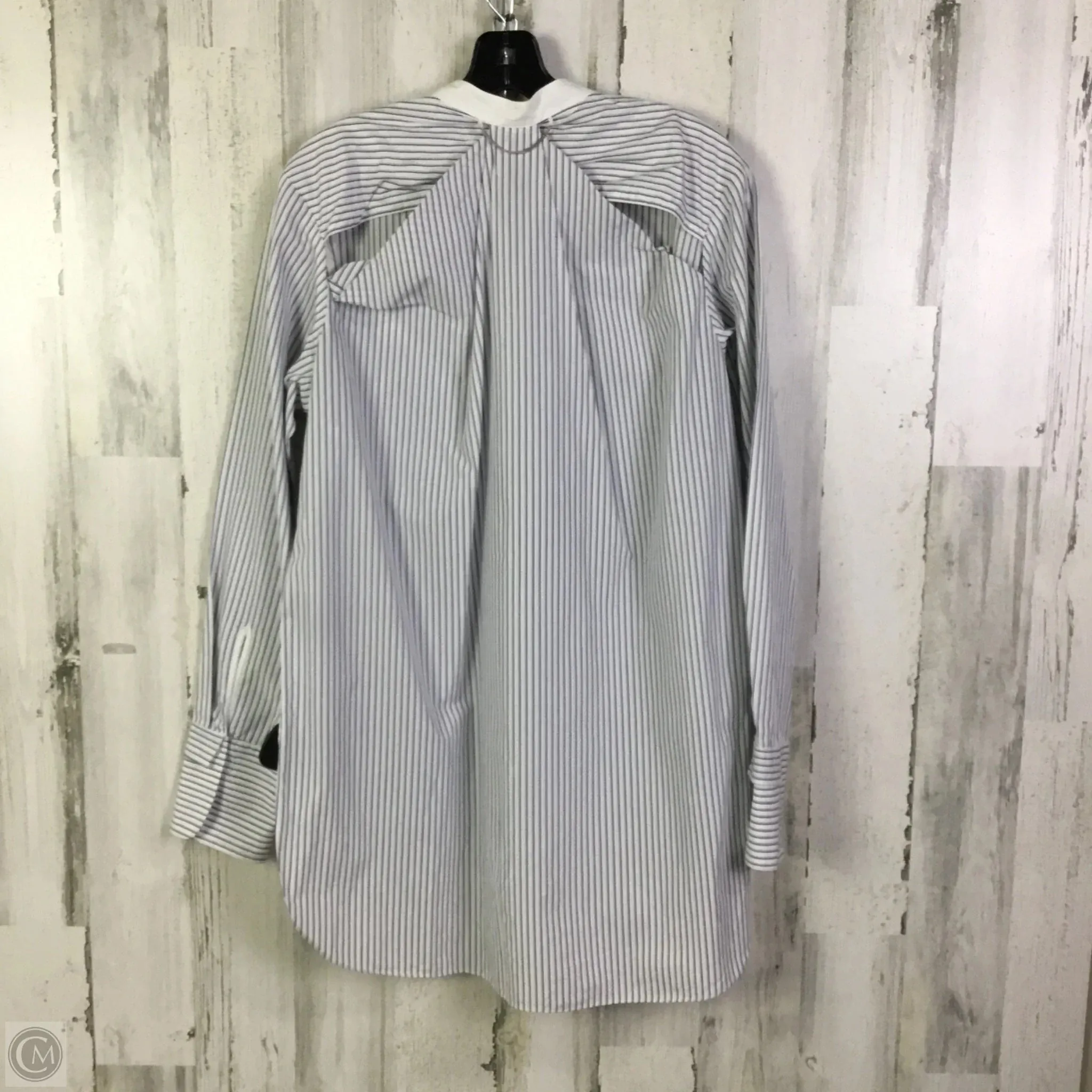 Tunic Long Sleeve By Rag And Bone In Blue & White, Size: L