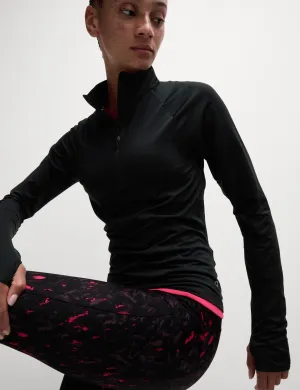 Ultraheat Funnel Neck Running Top - Black