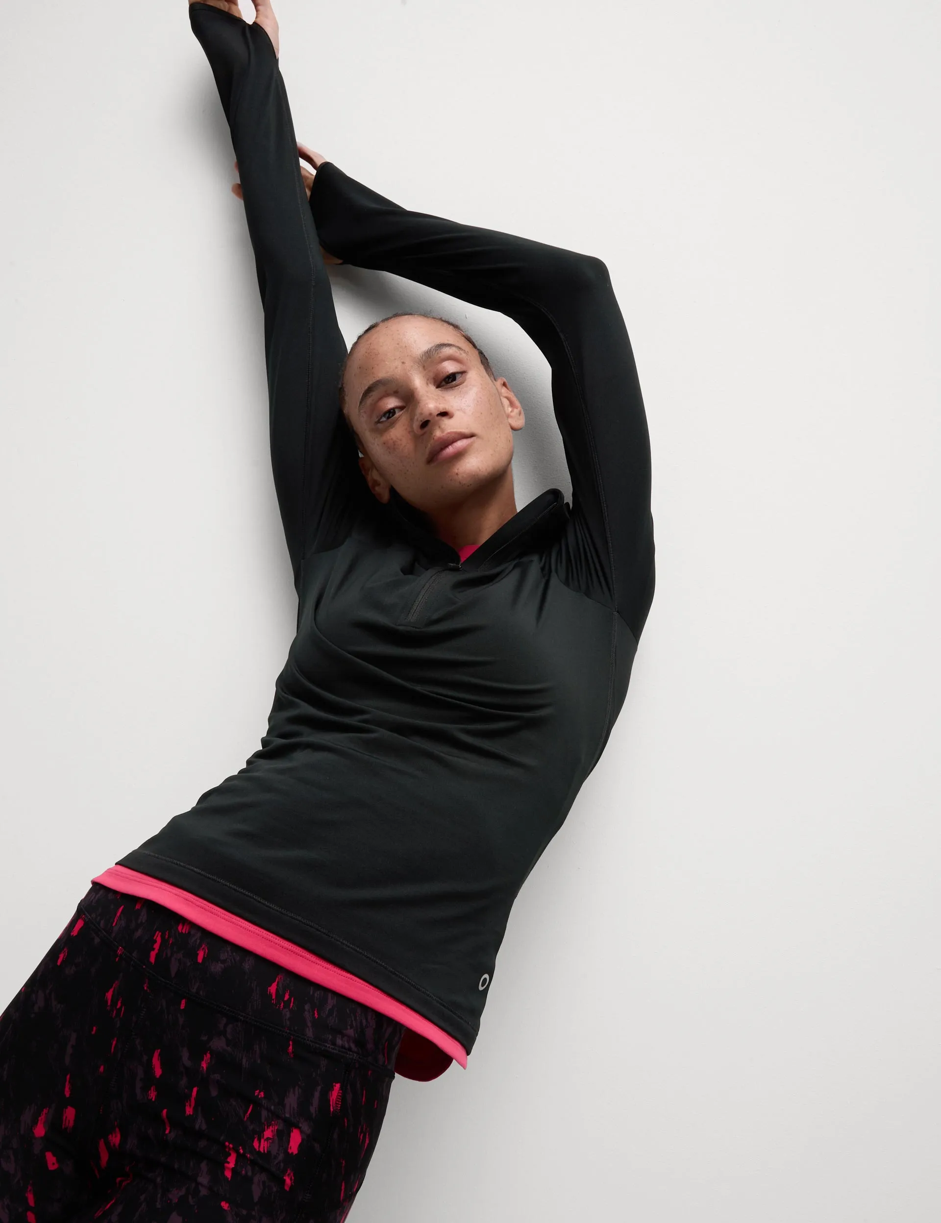 Ultraheat Funnel Neck Running Top - Black