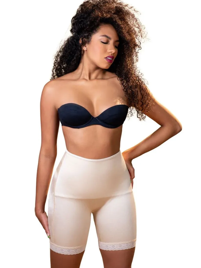 Vedette 160 Mid Thigh Panty Shaper with Lace Trim