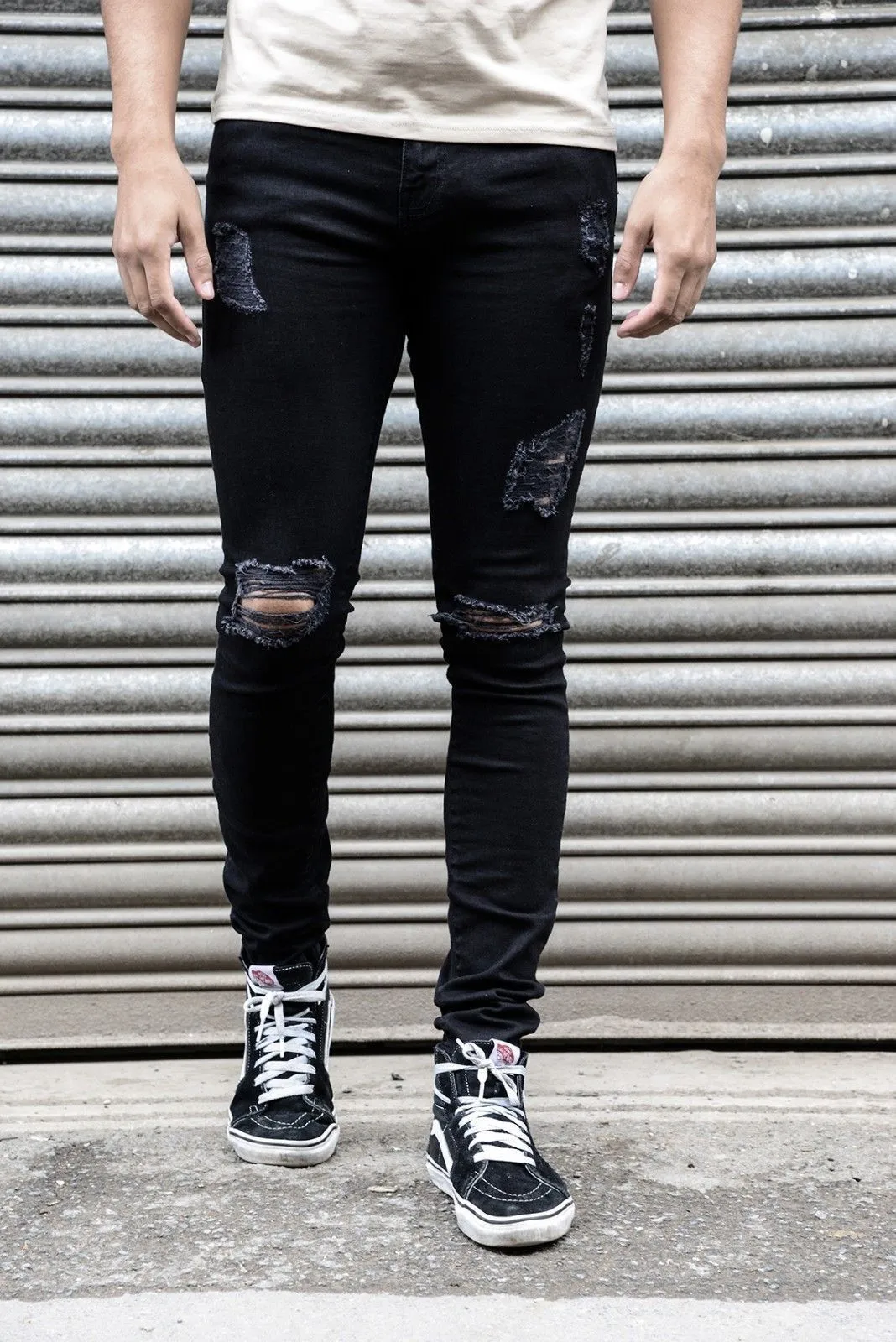 West Louis™ Spring Ripped Frayed Jeans