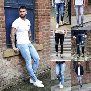West Louis™ Spring Ripped Frayed Jeans