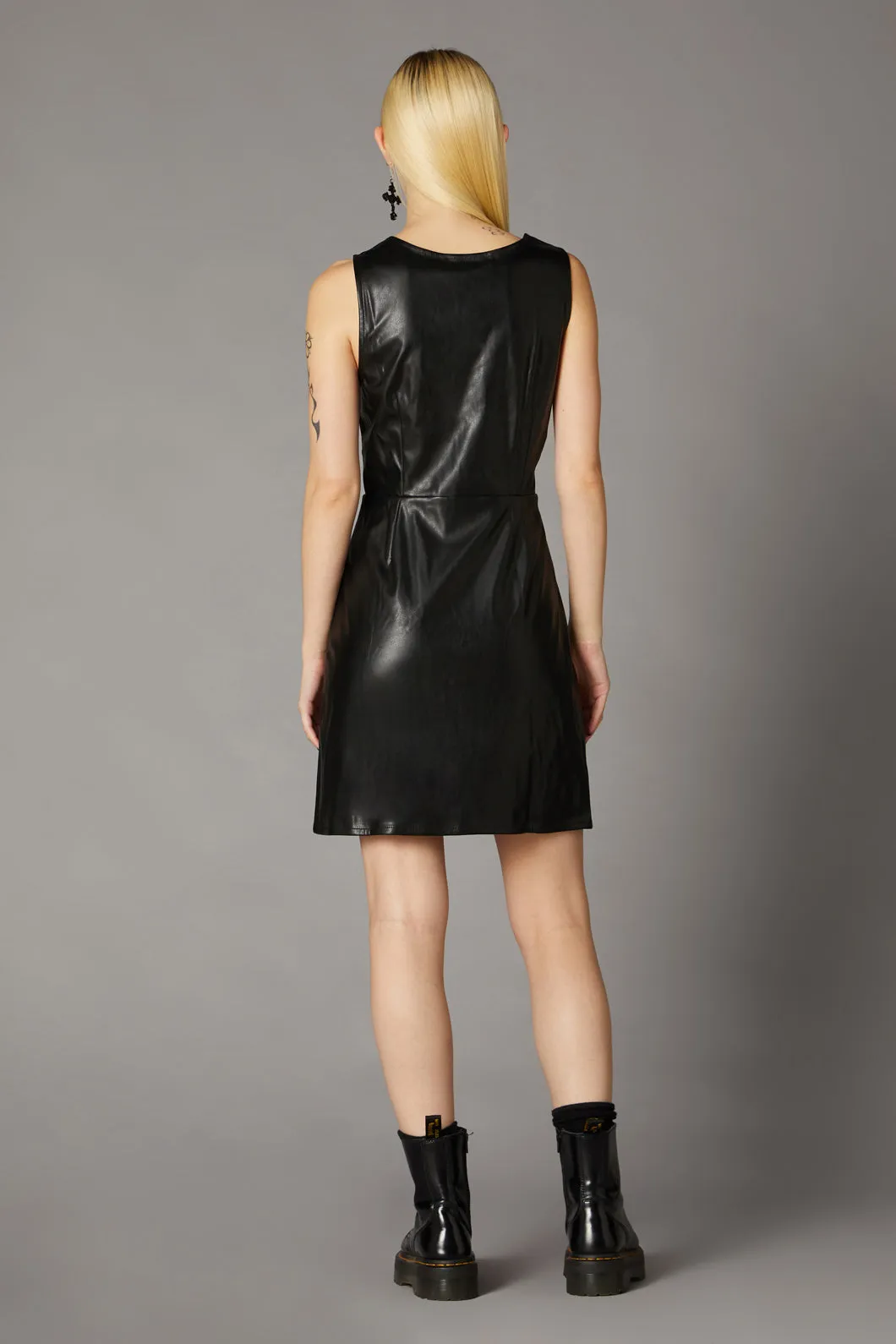 Winona PU Goth Pinafore