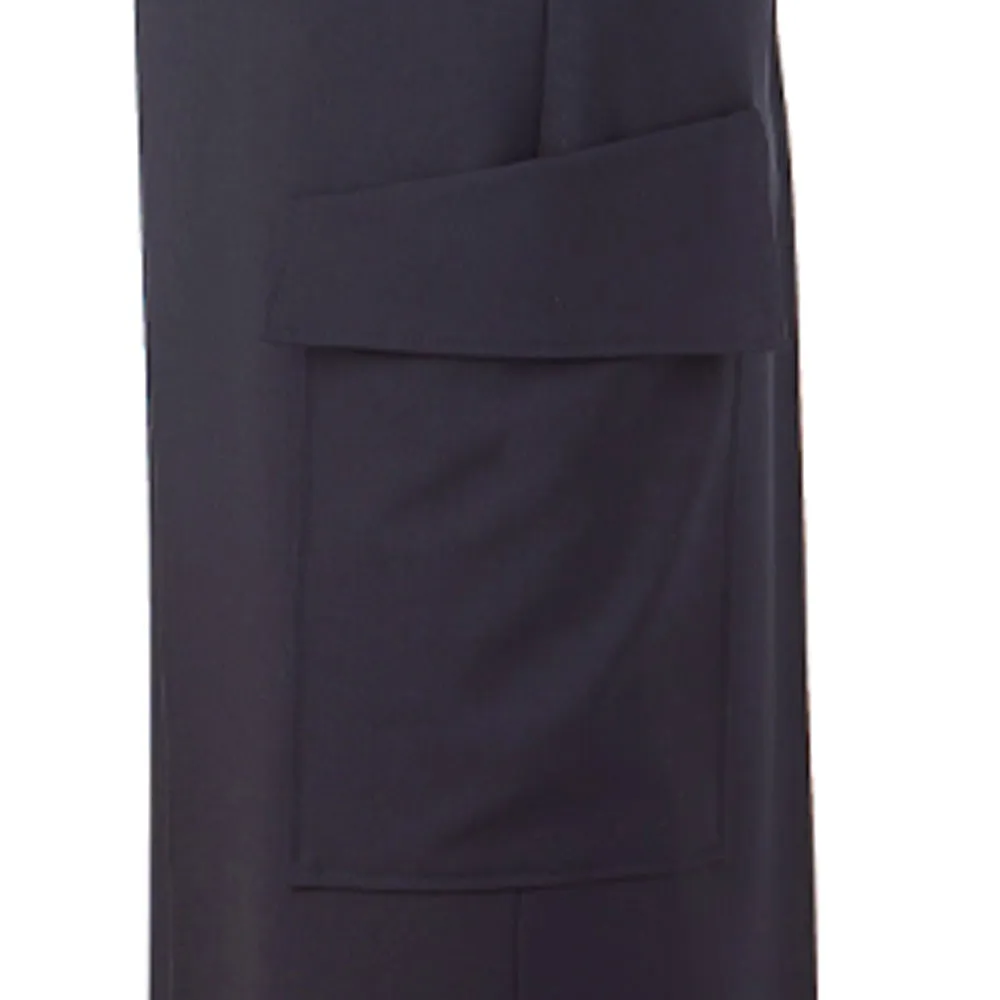 Women's high-waisted cargo pants Navy