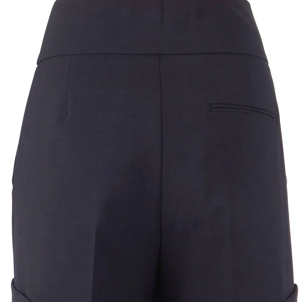Women's high-waisted cargo pants Navy